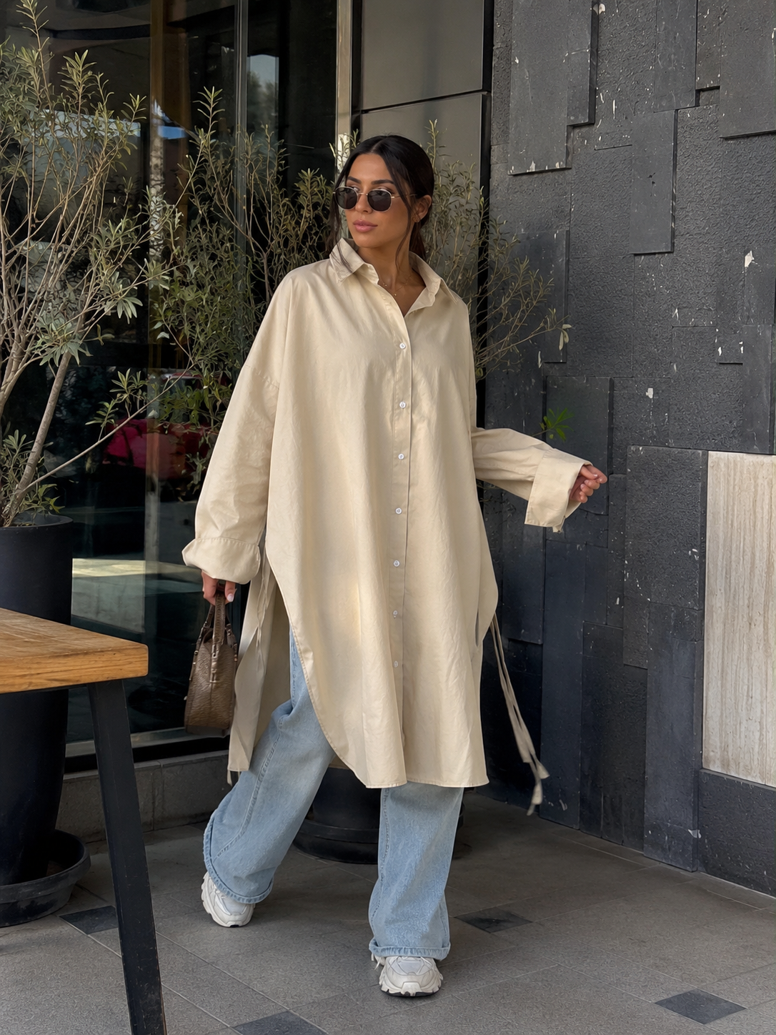 Premium Long Poplin Shirt (نسخة) - Image 3