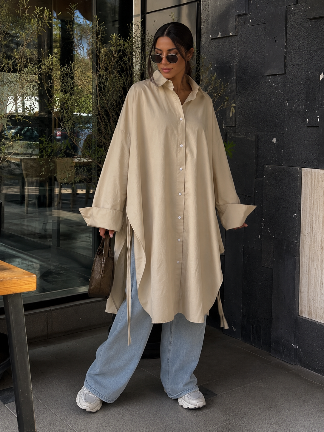 Premium Long Poplin Shirt (نسخة)